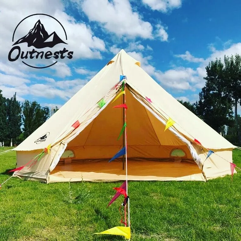 4 м glamping safari палатка Китай курорт отель колокол