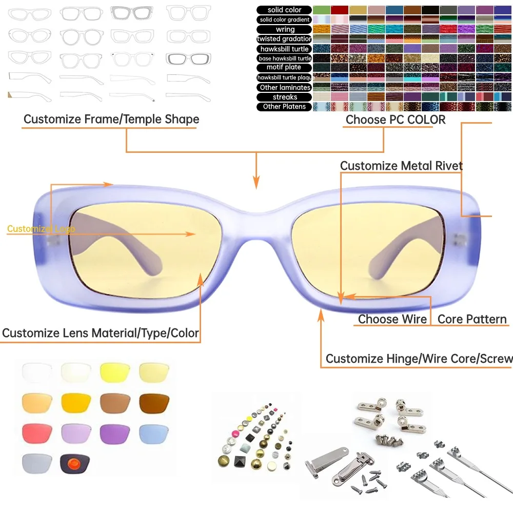 2024 New Model Women Brand Design Rectangle Sunglasses Classic Retro Sexy Ladies Vintage Brand Design Small Sun Glasses