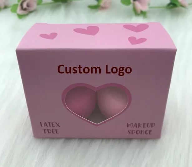 2024 Beauty TrendsPrivate Label hydrophilic Makeup Sponge Case Folding Packaging Box Plastic Clear PVC/PET Box Cosmetic Blender