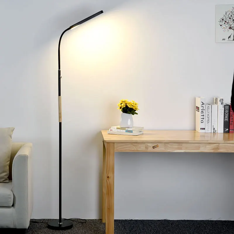 Led Floor Lamp with 3 Color Temperature and Stepless Touch Control Adjustable Gooseneck Floor Lamp for Tattoo Lashes and Reading