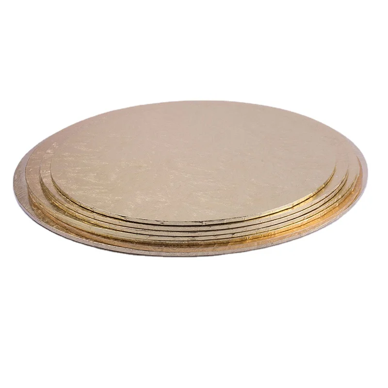 8/9/10/11/12/13/14/16 inches MDF Foil Paper Gold Cake Round Board Cake Drum for Bakery