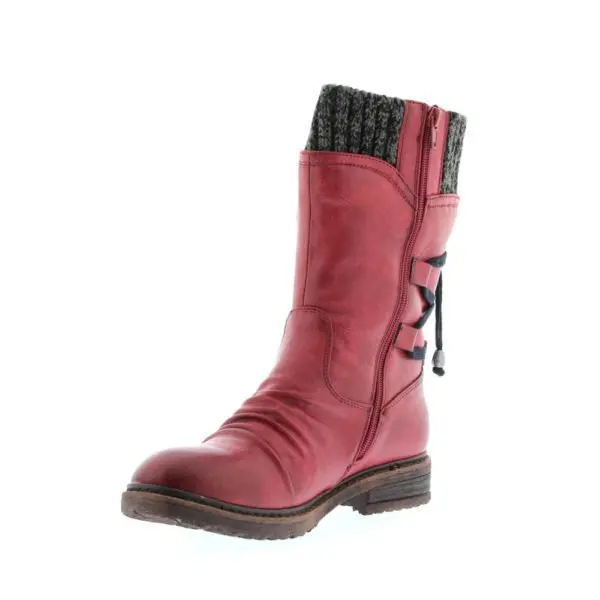 Amazon AliExpress Hot Selling Ladies Martin Boots Solid Color Retro Strap Middle Tube Fashion Women Boots