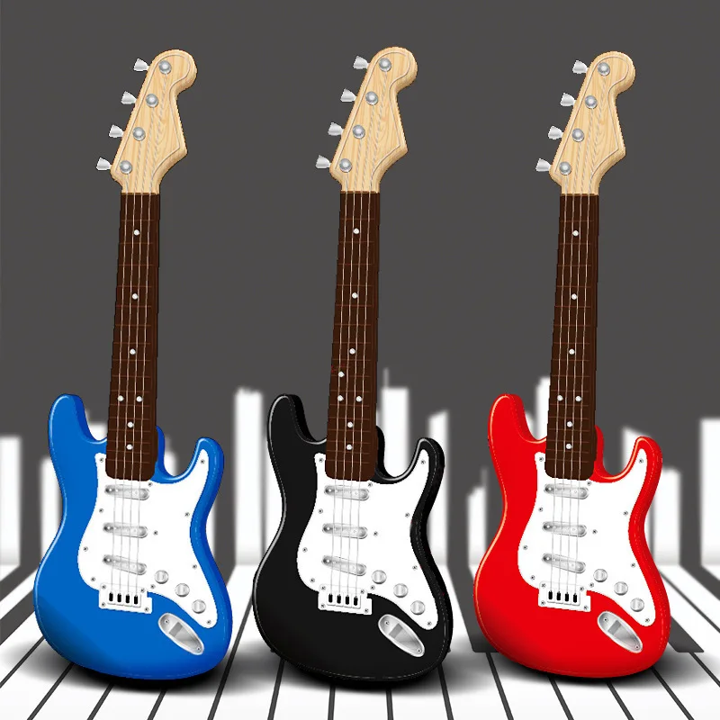 Multi functional Portable Electronic 6 Strings Guitar Musical Instrument Toy Guitar Toy For Kids 67cm