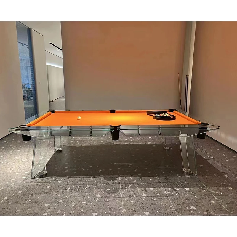 Customizable American standard black eight full set of commercial pool table Pool hall clubhouse glass pool table