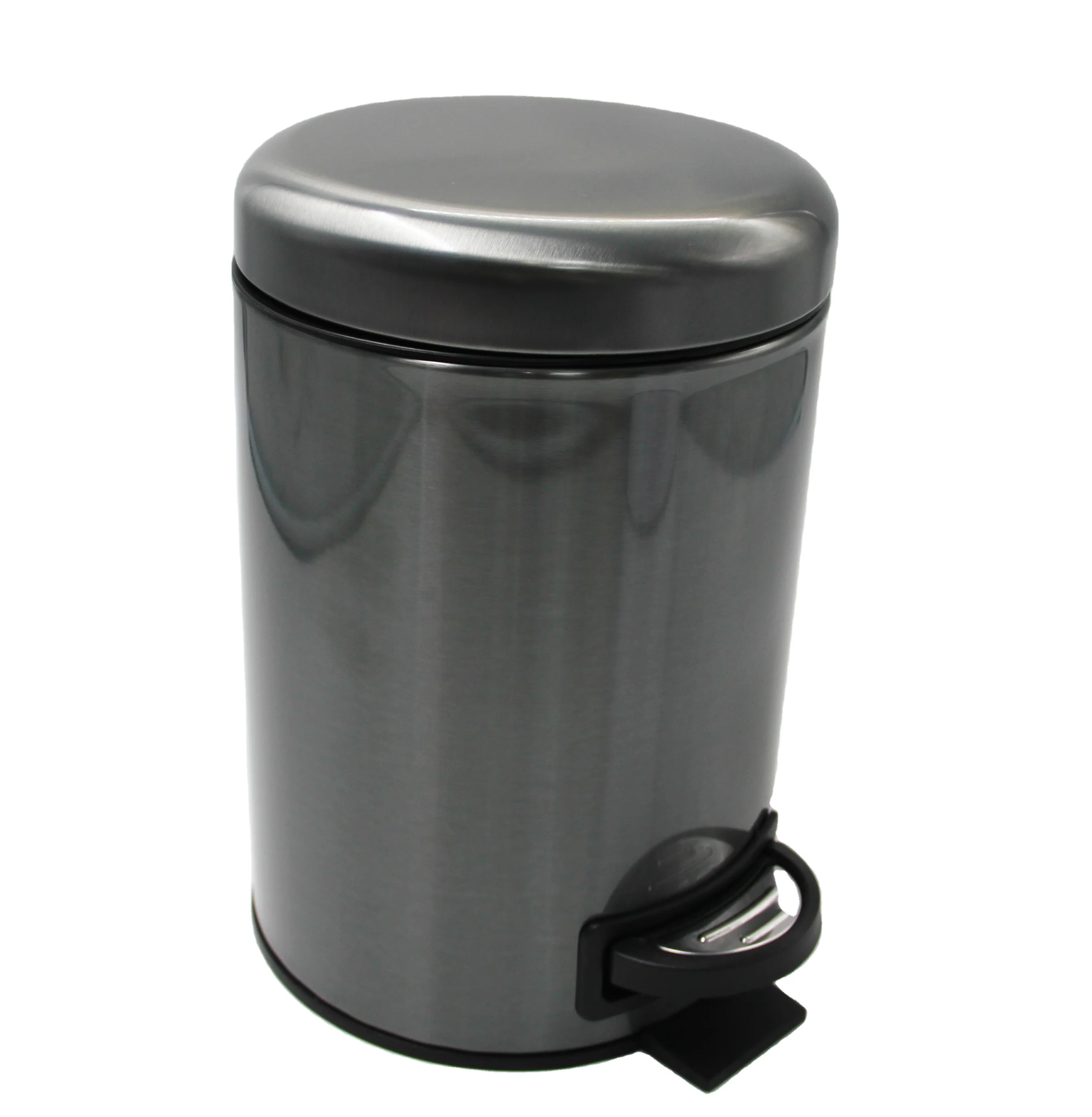 3L Stainless Steel Hotel Kitchen Toilet Garbage Bin  Bathroom Accessories Footpedal Waste Bin 410 Coating Trash can