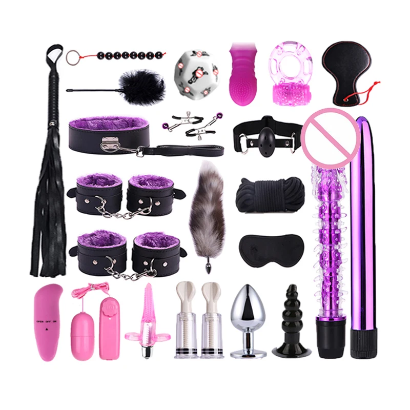 Китайские другие интимные товары 23 шт. Набор для бондажа на кровать из искусственной кожи SM бондаж секс-игрушки для игр для пар