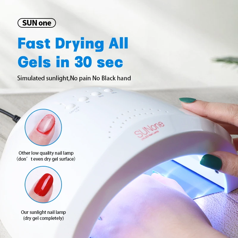Hot Sale Factory Price White 48W Sun UV LED Light Nail Dryer Lamp for Gel Polish