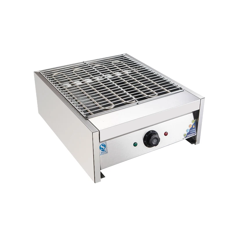 Barbecue stainless steel Electric commercial BBQ Grill with Air switch High-power Table-top Barbecue machine for BBQ Party