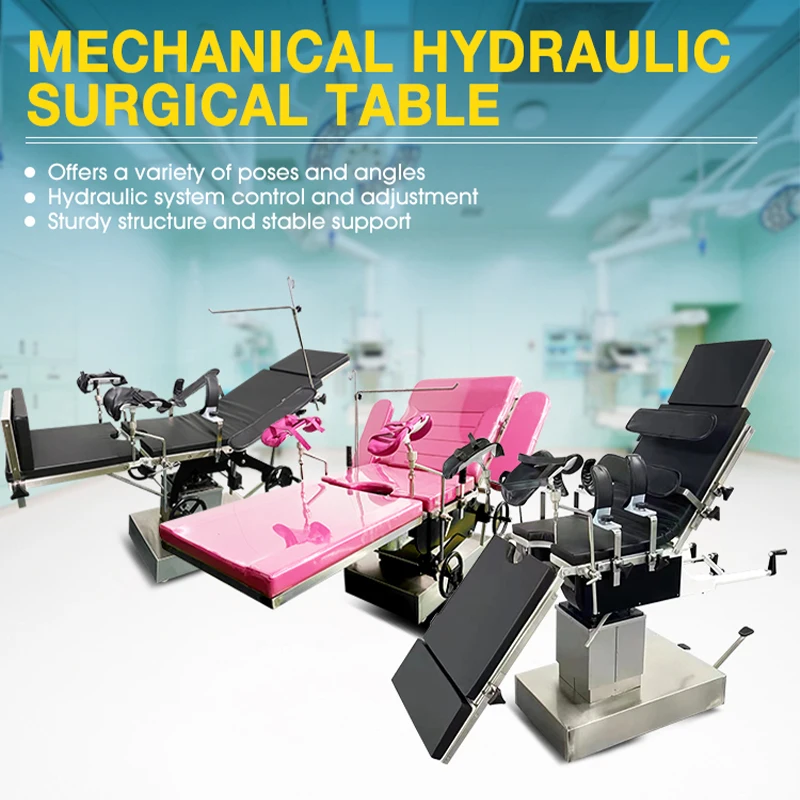 Both Sides Hydraulic Operating Table Mechanical Manual Surgical Table Operation Table Operation Bed
