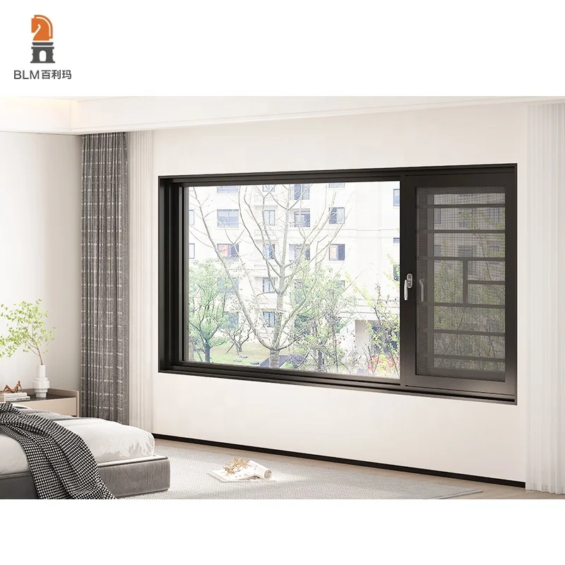 BLM Modern aluminum Alloy Hurricane-proof Windows and Doors Waterproof Interior Safety Casement Window tilt turn windows
