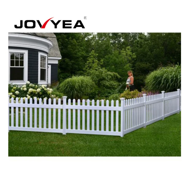 Yard Security Casual Picket Pvc Pressed Spear Top Tubular Picket Fence Craft