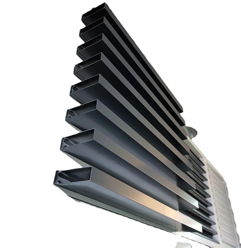 Wood Grain Color Decorative Aluminum False Metal Ceiling Baffle Ceiling