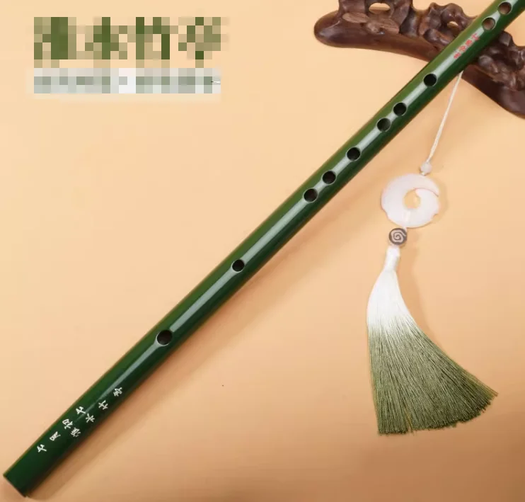 Shallow Zhu Ancient Style Bamboo Flute One Section Green Flute Transverse Flute Beginner Musical Instrument