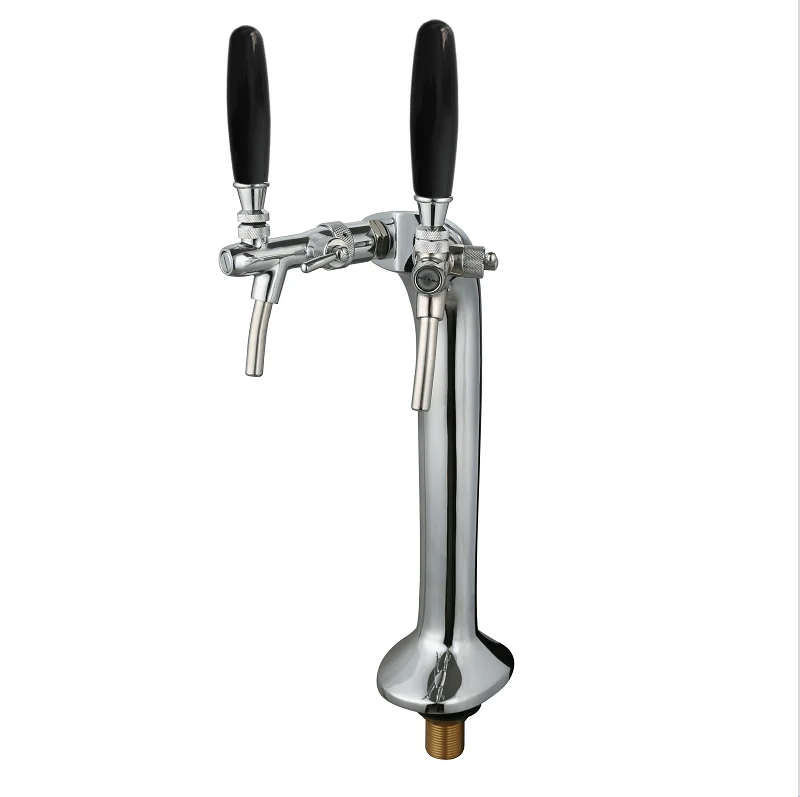 Double Tap Draft Beer Tower with stainless steel beer tube