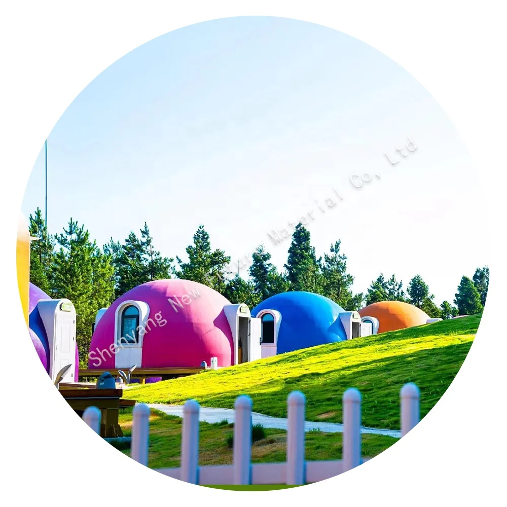 Mobile portable prefab EPS house round  homes garden house with Multi-window style