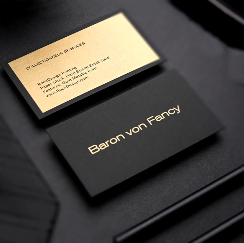 customized logo custom high quality gold foil name card/business card printing
