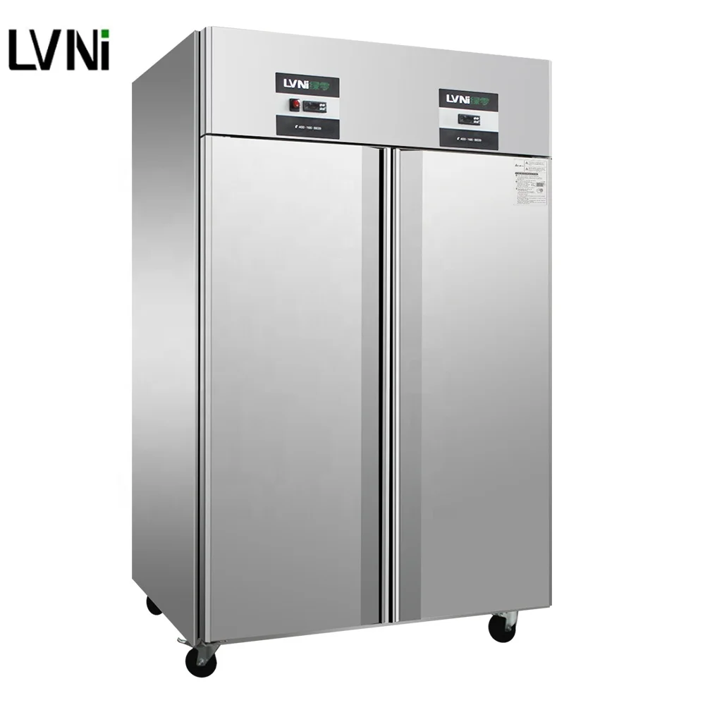 Factory Wholesale Dual temperature 2 door stainless steel industrial upright freezer Fridge Refrigerator For Restaurant Kitchen