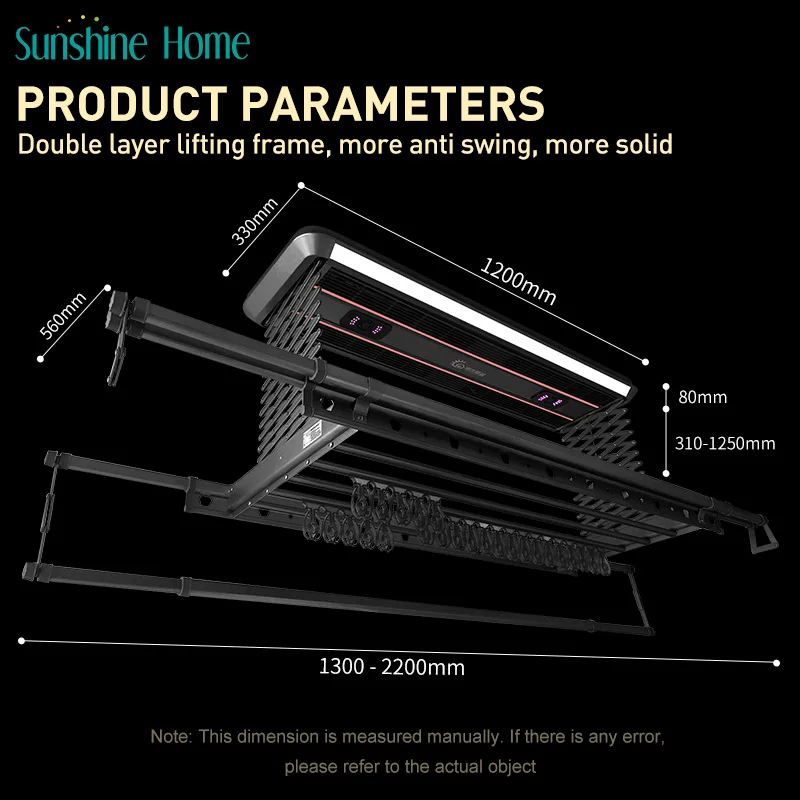 Smart Foldable Aluminum Clothes Drying Rack Electrical Style Household Goods for Indoor and Balcony Use Metal Board Material