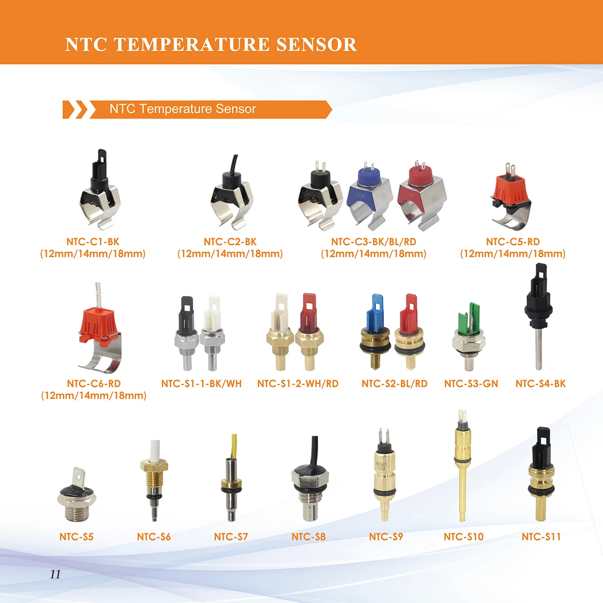 Wall mounted boiler NTC sensor, thermistor temperature sensor, wall mounted boiler accessories NTC-C3 G18-10k