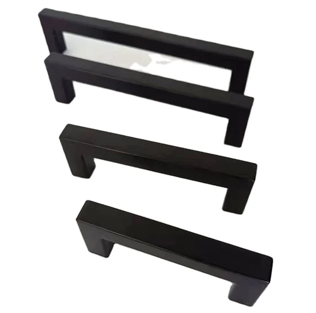 New Stainless Steel Kitchen Cabinet Modern Drawer Wardrobe Black Furniture Handle Drawer Pull Handle 160MM