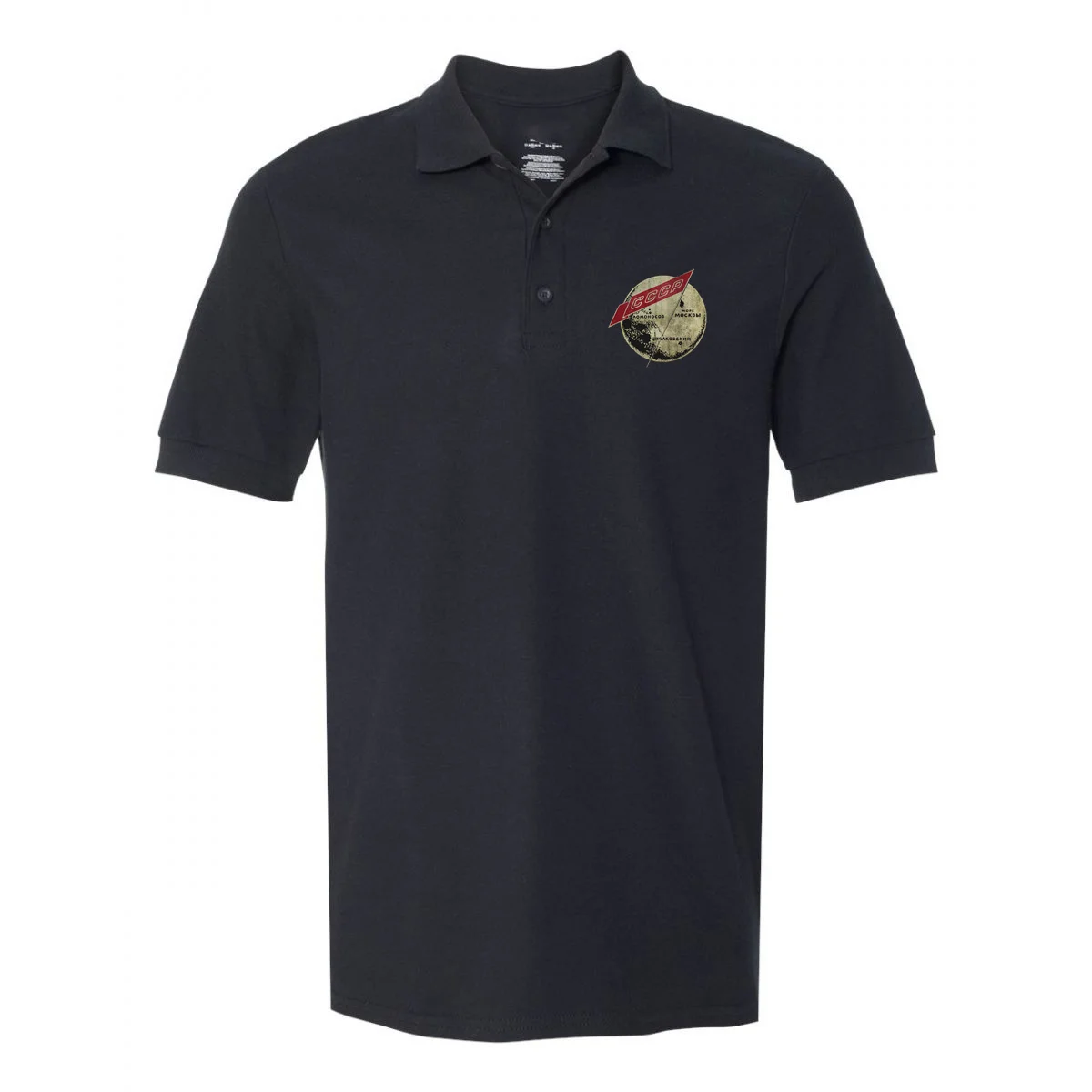 
 Рубашка-поло для мужчин и женщин, винтажная Классическая рубашка со старым значком, с принтом СССР Мун, V01, с диоптриями Советского Союза, в стиле ретро, СССР Юри  