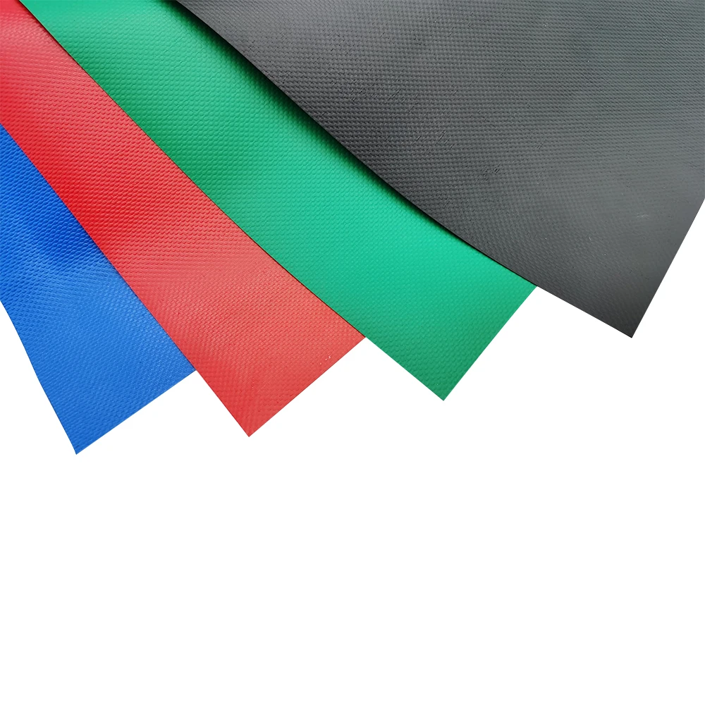 1000d 18*18 500gsm Blue Pvc Semi-coated Tarpaulin