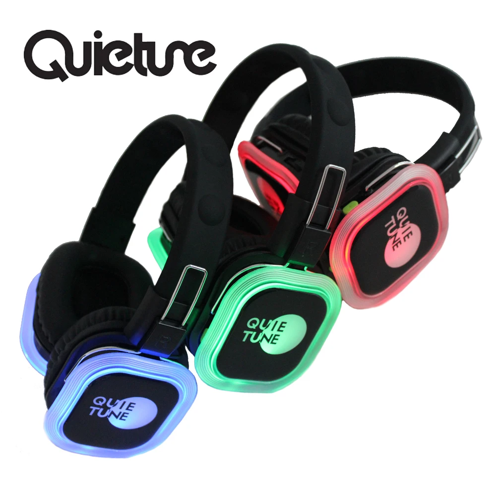 F39 more channels HIFI Silent Disco  Headphone for silent party with LED lights