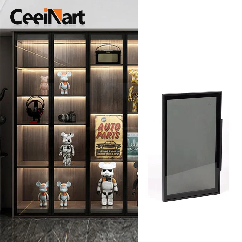 Aluminum Alloy Profile Frame Glass Door for Cabinet Wardrobe Closet Display Rack Bookcase Light luxury High Quality