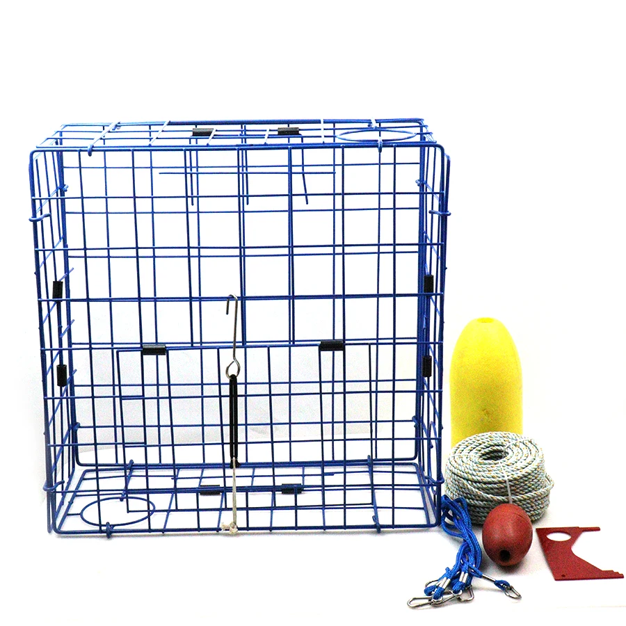 Top Quality Square portable folding fishing Crab Pot Crab Trap aquaculture trap fish trap crab pots for king size lobster