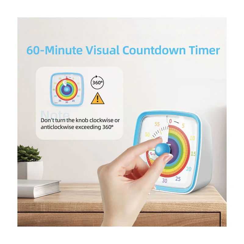 OEM Yunbaoit student Study Visual Timer Classroom time management Timer Clock Productivity Countdown Time Visual timer for kid