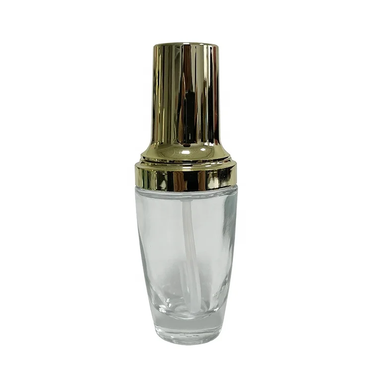 
Clear cosmetic bottle 30ml 50ml 100ml glass lotion bottle for olive oil 