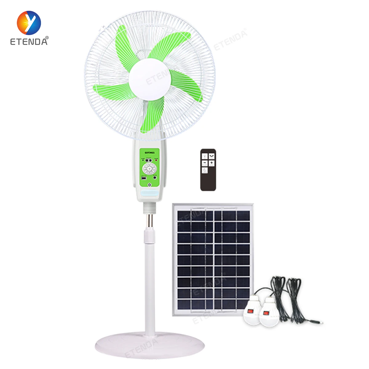 Hot-Selling  Floor Standing Fan Usb Rechargeable Solar Electric Fan With Solar Panel  with High Wind Speed Home Outdoor