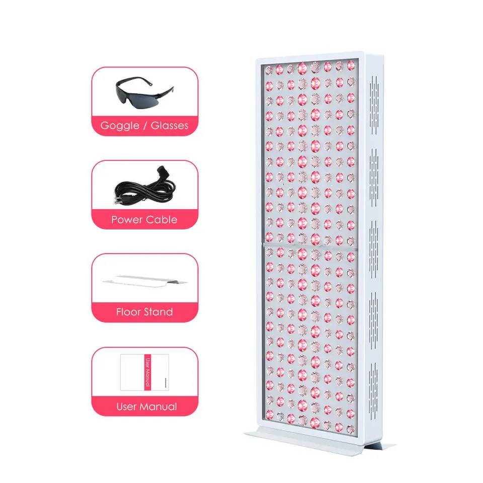 Popular 660nm 850nm IR Red Light Near Infrared LED Skin Beauty Home Light Therapy Panel Lamp With Stand