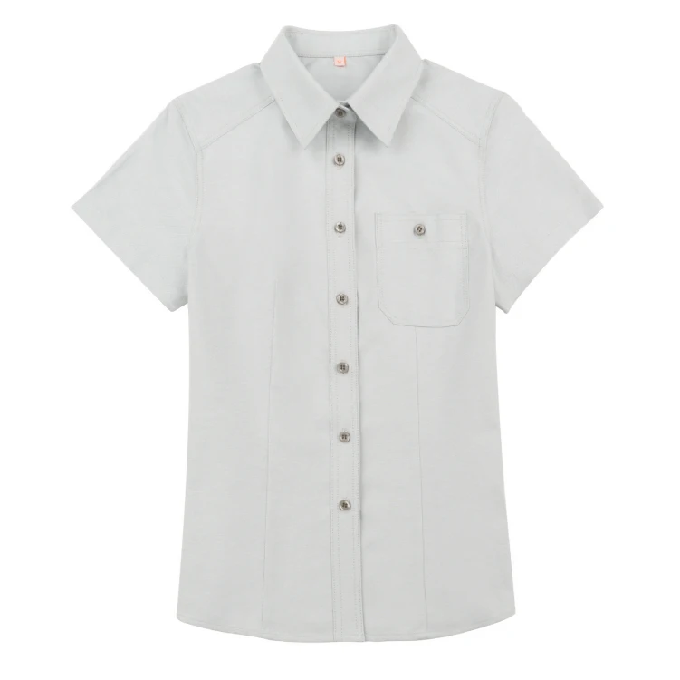 Летняя форма, Пляжная Спортивная повседневная Минималистичная блузка с коротким рукавом для девочек, топы