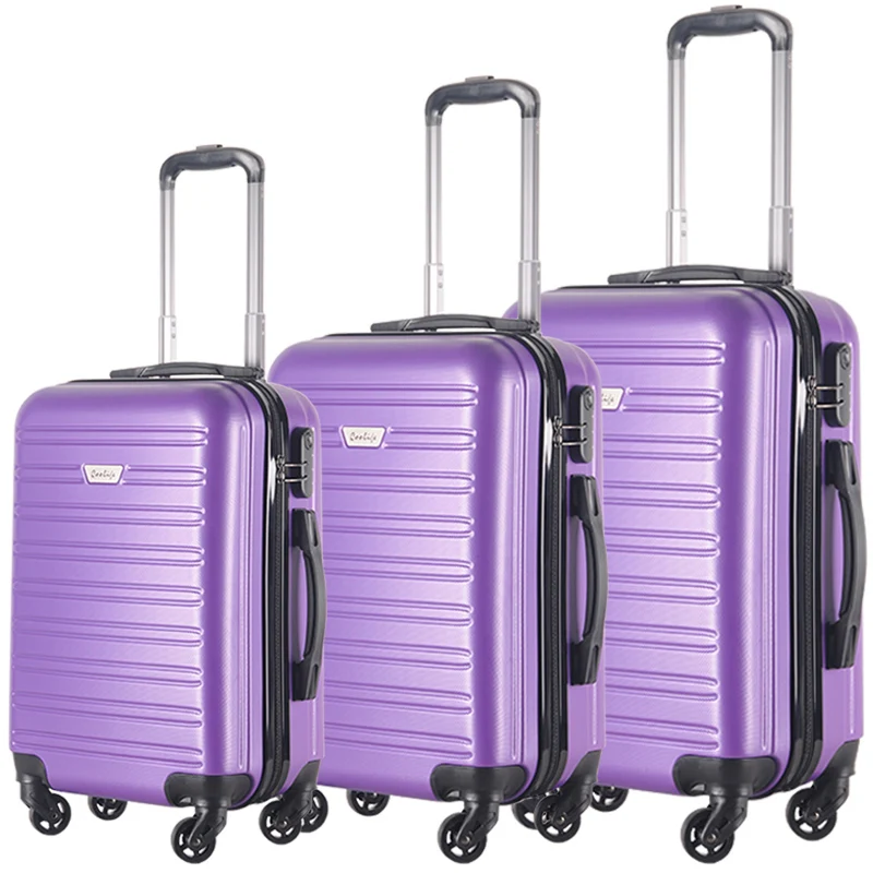 New Design ABS Luggage Cabin Size Plastic Suitcase Travel Trolley luggage sets