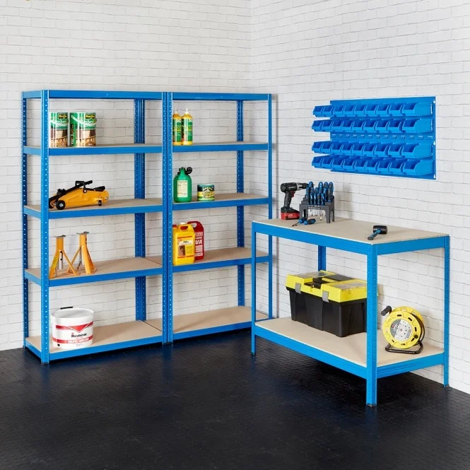 Garage Shelving 5 Tier Boltless Storage Racking Shelves Unit Metal Warehouse Shelving Heavy Duty Storage Shelves