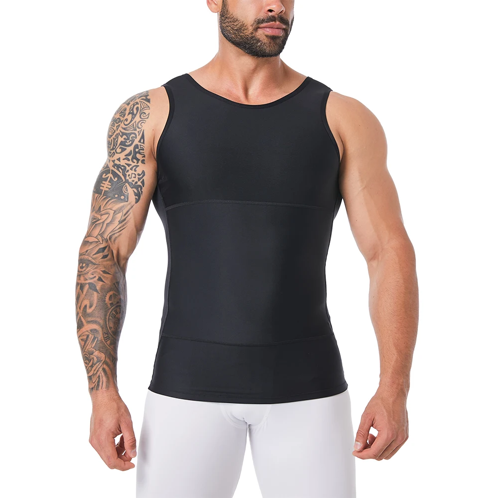 SYPBX01 Mens Body Shaper Slimming Vest Compression Shaper Tank Top Shapewear Shirt for Men