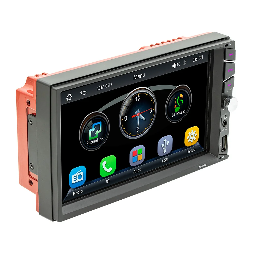 7-Inch Car MP5 Player CarPlay  Wireless Reversing MP4 Radio OLED Dashboard USB Connection Android/Linux OS 1-Year DVD
