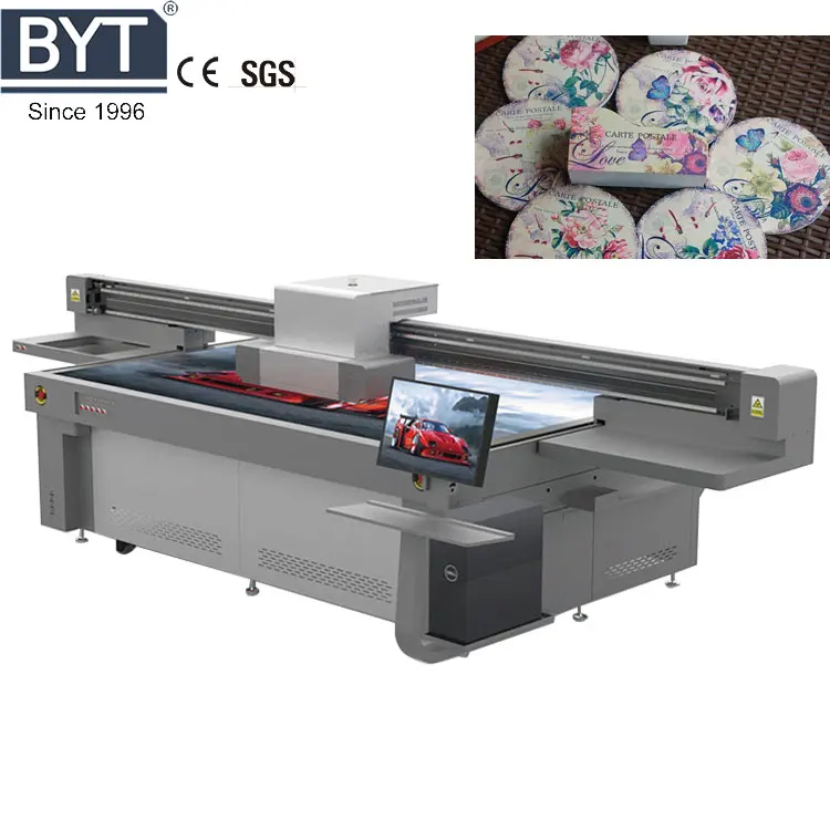 Varnish printing  UV Printer BYT-2513P-G6 Wood Glass Metal Acrylic Ceramic Tiles  Printing