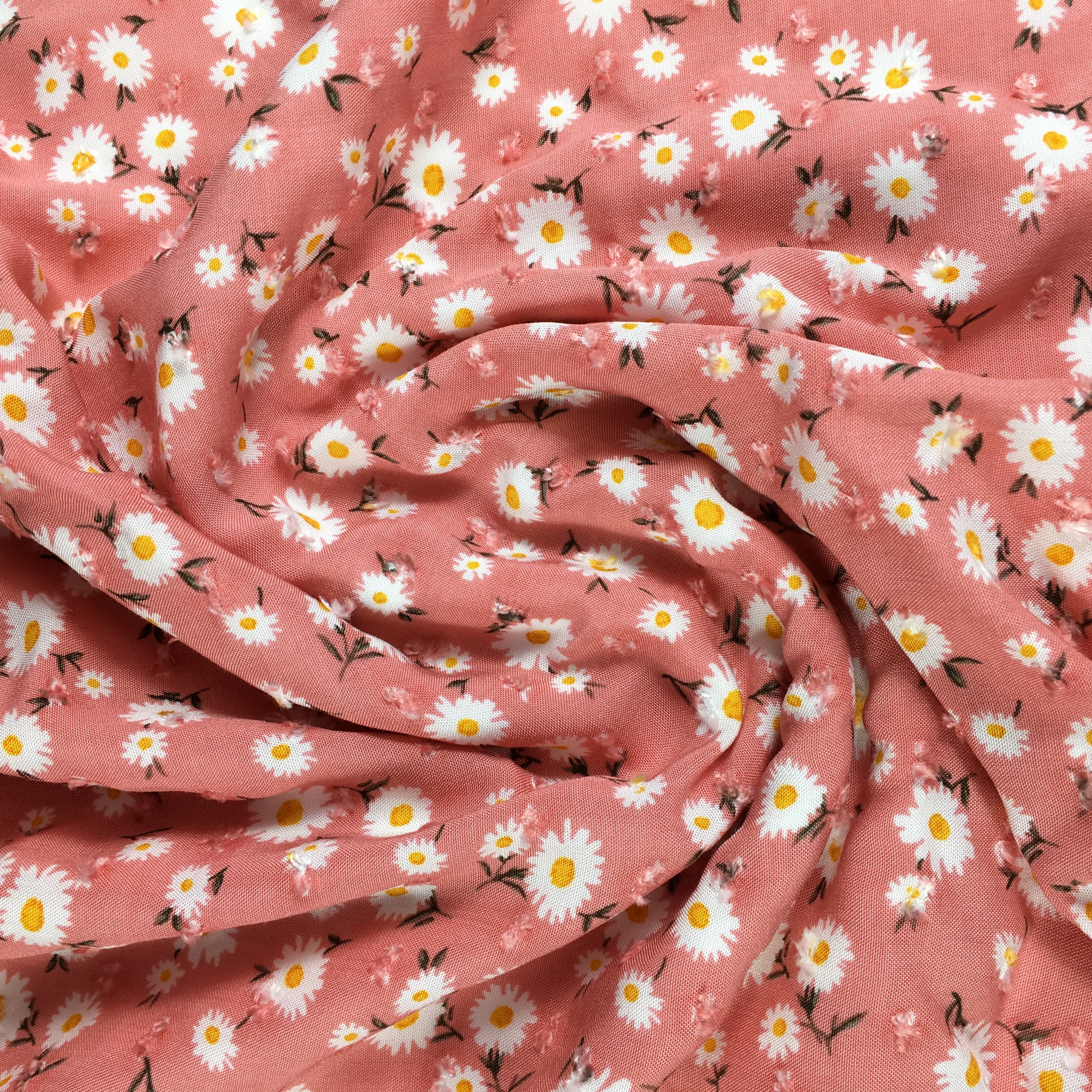 2021 NEW TREND woven 100% rayon clip dot jacquard print fabric for long dress