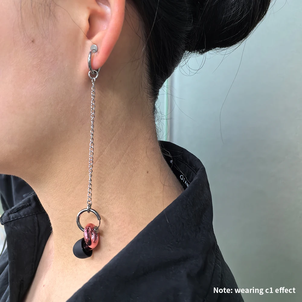 Earplug Earrings, Earplug Chain, Earplug Holder, Chain Earrings, Double Piercing Earrings