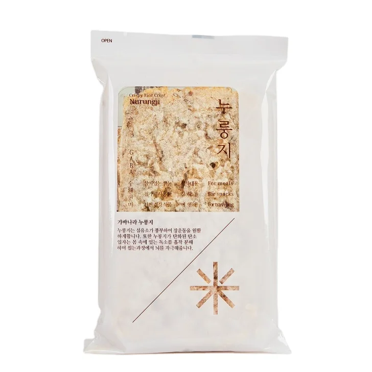 Хрустящая Корейская закуска Brownrice Nurungji 80 г прозрачная сумка одиночный сервис Сделано в Корее