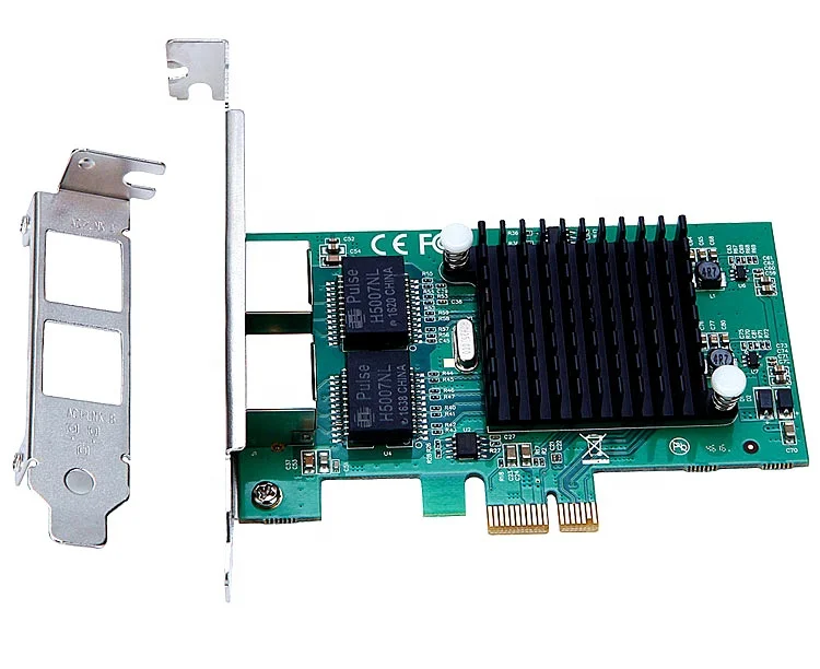 2 порта PCIE X1 1000M PCIe Gigabit Ethernet с двумя портами RJ45 Lan сетевая карта чип 82576 сеть Pci-e