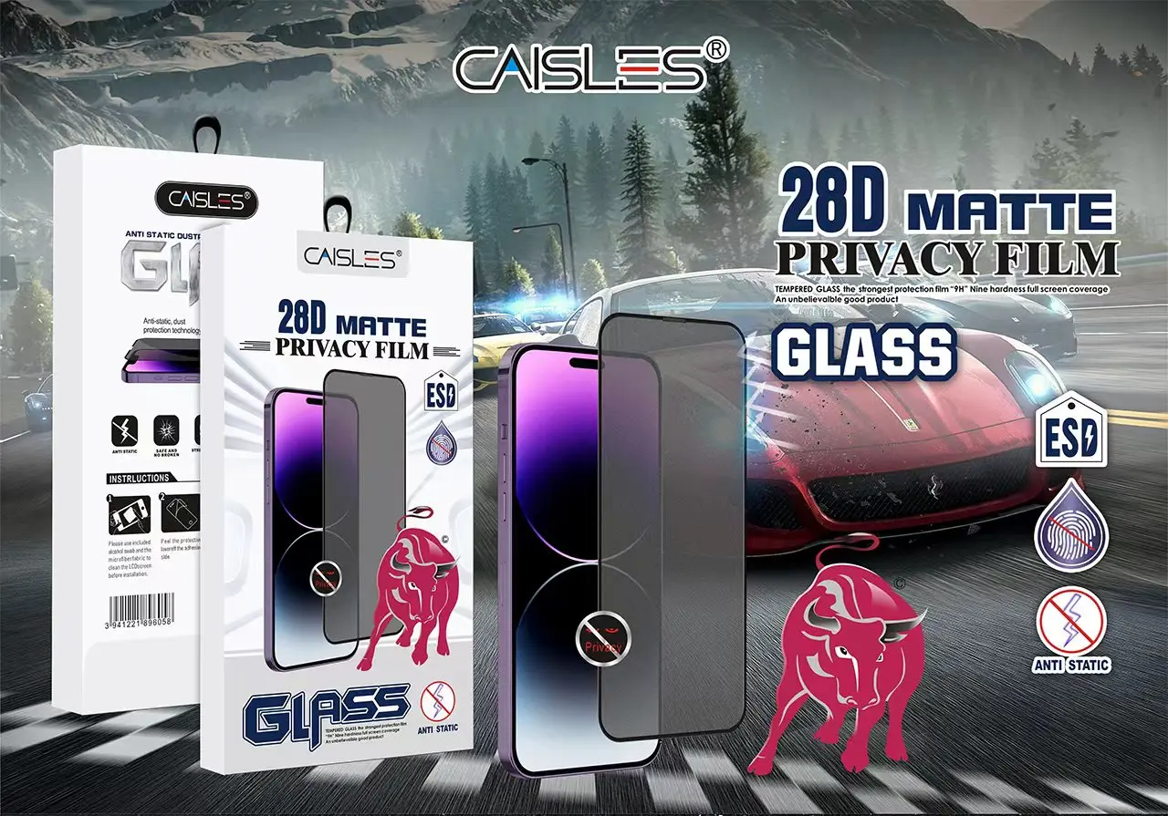 Caisles Tempered Screen Protector anti-static high transparent glass film for phone models