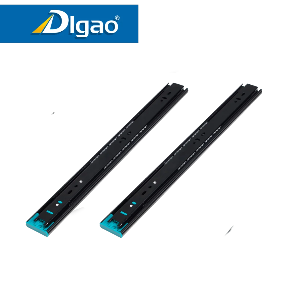Full extension galvanized drawer slides soft close hidden bottom mount ball bearing telescopic slide