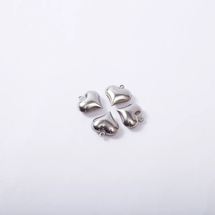 Best Selling Stainless Steel Metal Heart Charms Pendants For Bracelet Necklace Jewelry Making