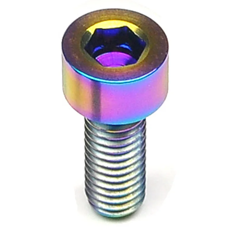 Gr5 Anodized Colored M3 M4 M5 M6 M7 M8 M10 Bicycle Motorcycle Titanium Bolt Screw