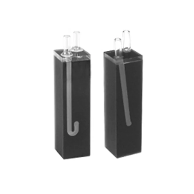 Quartz cuvette with UV spectrophotometer Semi micro cell with black walls and with lid Large Diameter Quartz Glass Tube