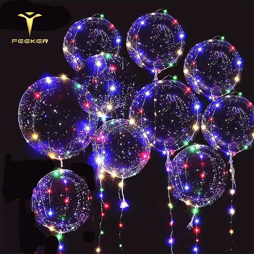 Wholesale 18th Birthday Transparent Bobo Balloon With Bubble Confetti Petal For Wedding Party Decoration