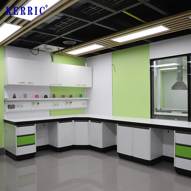 Laboratory workbench workstation high quality microbiology laboratory Island Bench with reagent shelf